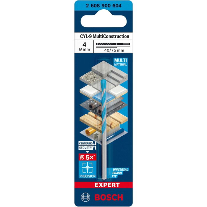 foto del prodotto bosch a punta multiconstruction cyl 9 4x40 75 mm 5 pz