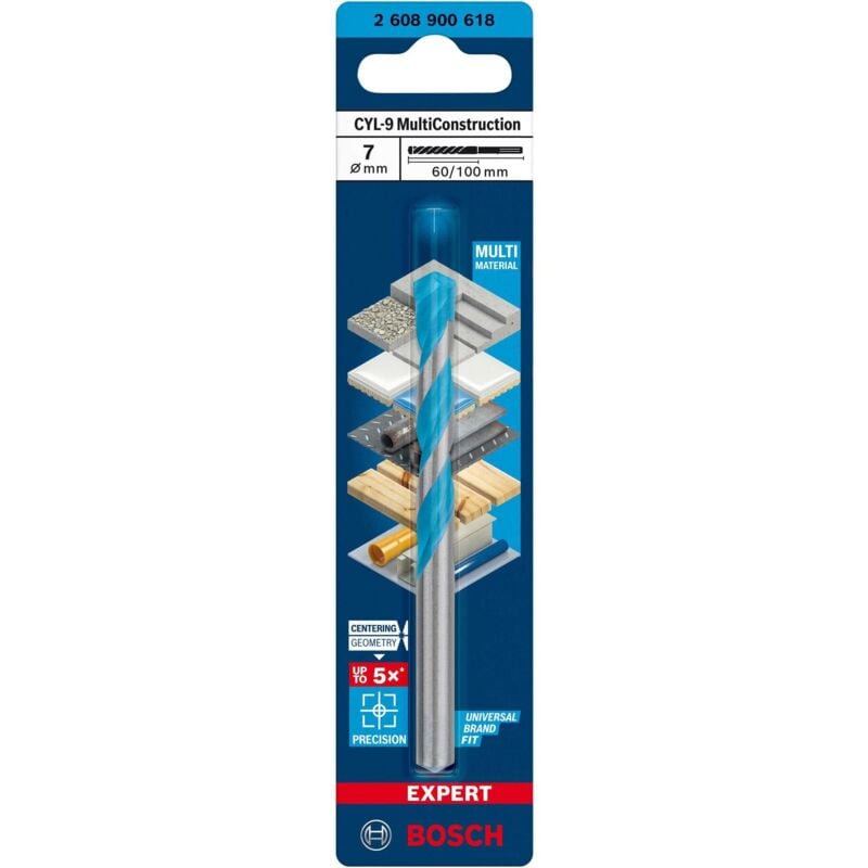foto del prodotto bosch a punta multiconstruction cyl 9 7x60 100 mm 5 pz