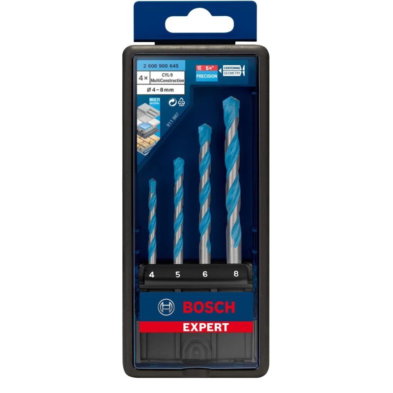 foto del prodotto bosch a set 4 punte multiconstruction cyl 9