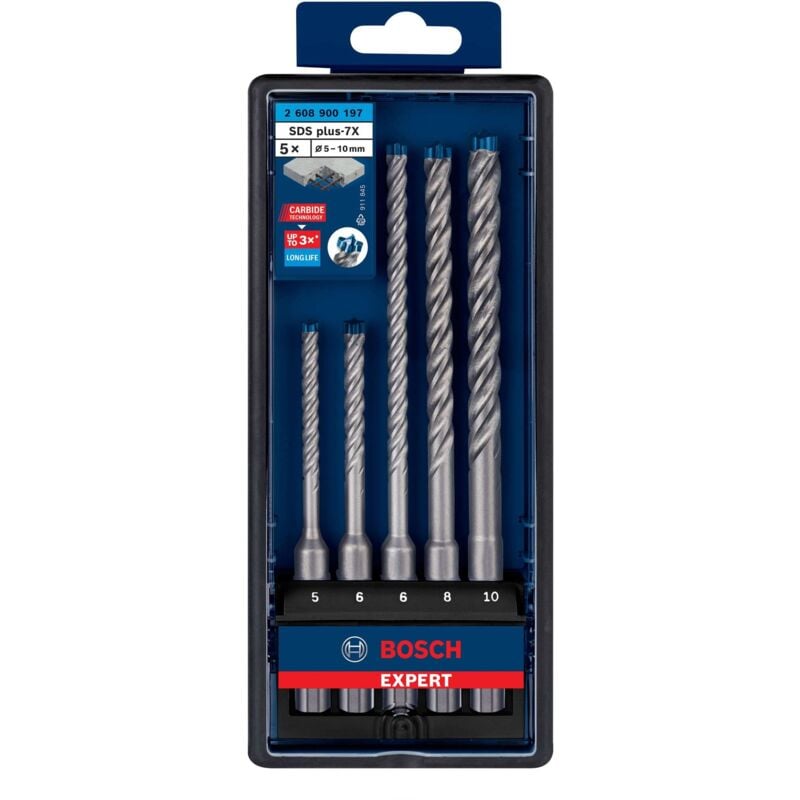 foto del prodotto bosch a set 5 punte robust line sds plus 7x