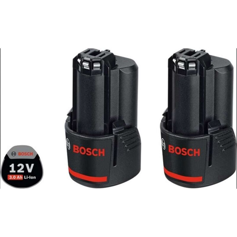 foto del prodotto bosch accessori batteria 12v li ion gba 3,0 ah, 2 pezzi 1600a00x7d