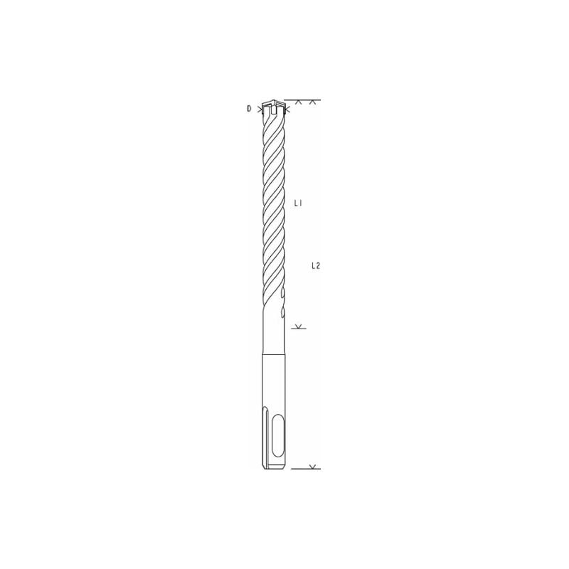 foto del prodotto bosch accessori bit per muratura sds plus 20 mm, 600 mm, 1 pezzo 