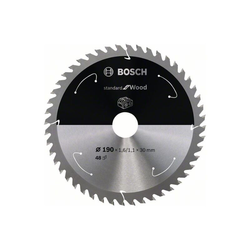 foto del prodotto bosch accessori de lama circolare standard per legno legno, 190 x 30 x 1,6 mm, 48 denti, accessorio de sega circolare senza cavo 
