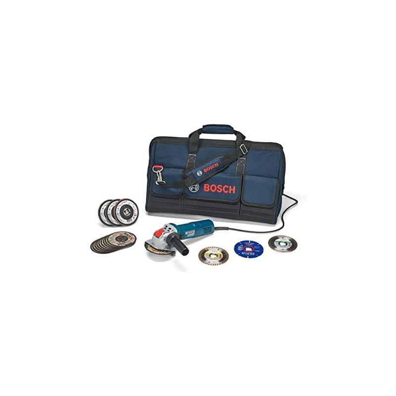 foto del prodotto bosch accessori, pacchetto x lock professionale del sistema kit universale e mini smerigliatrice gwx 750 115 x lock, per multi materiale, metallo,