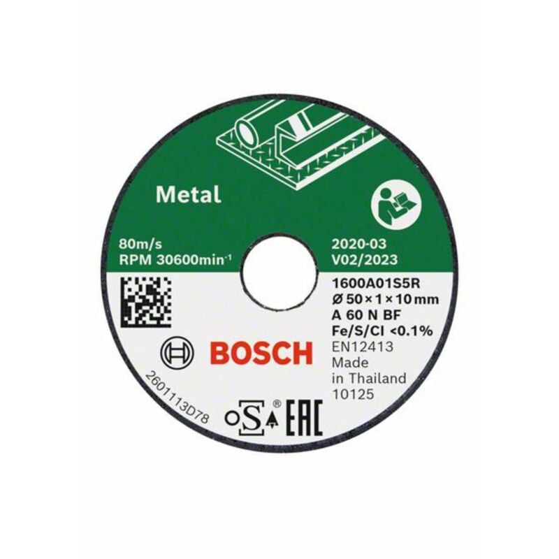 foto del prodotto bosch accessories 1600a01s5y disco di taglio dritto 50 mm 1 pz.