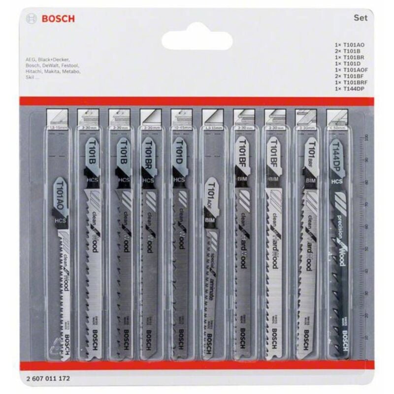 foto del prodotto bosch accessories 2607011172 kit lame per seghetto alternativo clean precision, 10 pezzi 10 pz.