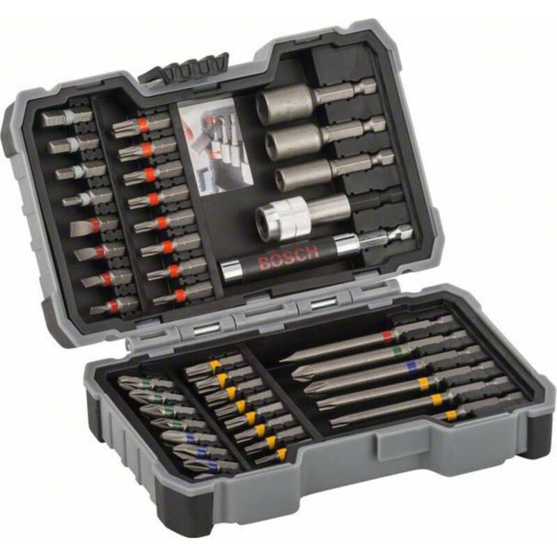 foto del prodotto bosch accessories 2607017164 kit inserti 43 parti taglio, croce phillips, croce pozidriv, brugola interna, esalobo inte