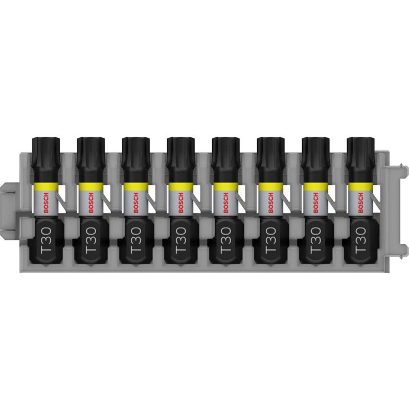 foto del prodotto bosch accessories 2608522382 2608522382 kit di punte per trapano avvitatore impact control, 8 pezzi, con t30, 25 mm 25