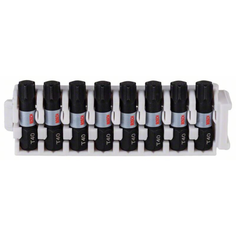 foto del prodotto bosch accessories 2608522383 2608522383 kit di punte per trapano avvitatore impact control, 8 pezzi, con t40, 25 mm 25