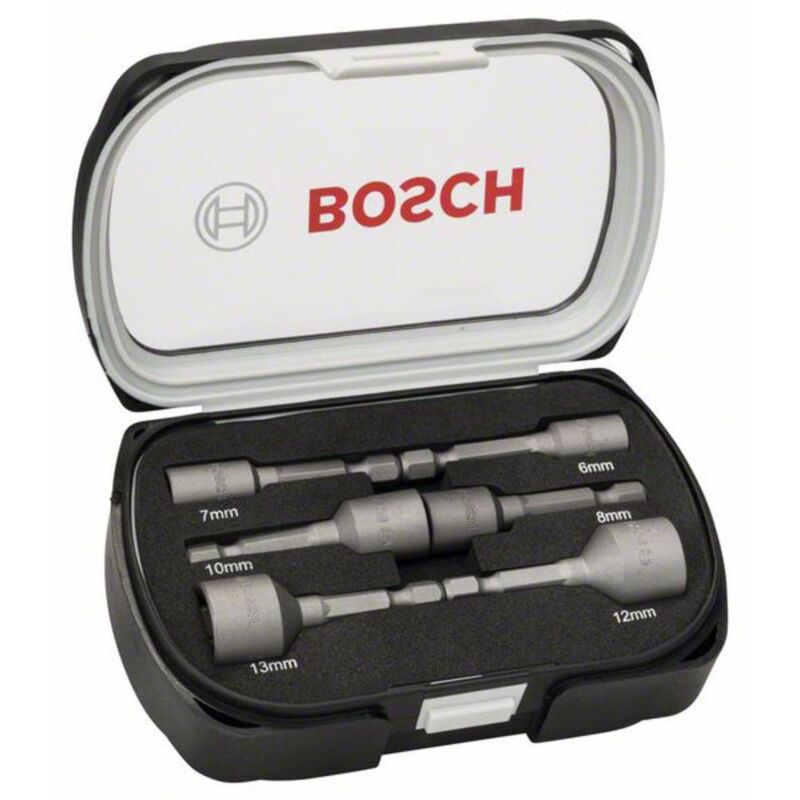 foto del prodotto bosch accessories 2608551079 kit bussole per viti a testa esagonale 6 mm, 7 mm, 8 mm, 10 mm, 12 mm, 13 mm impronta cac