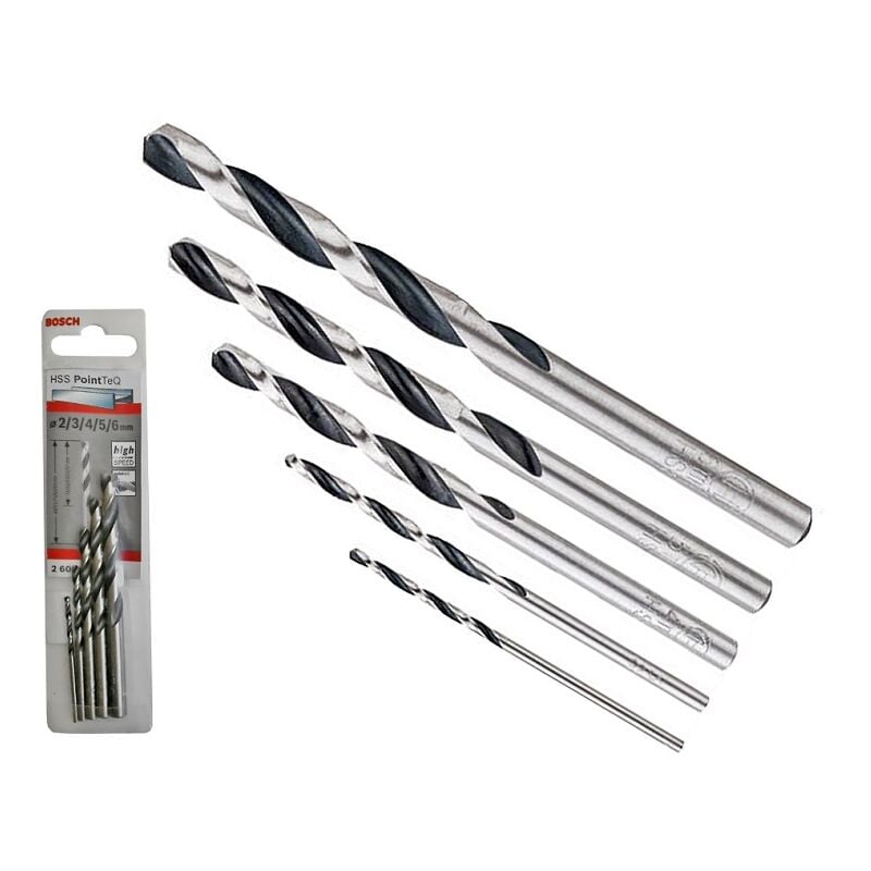 foto del prodotto bosch accessories 2608577345 kit punte a spirale da metallo 3 mm, 4 mm, 5 mm, 6 mm, 2 mm 1 kit