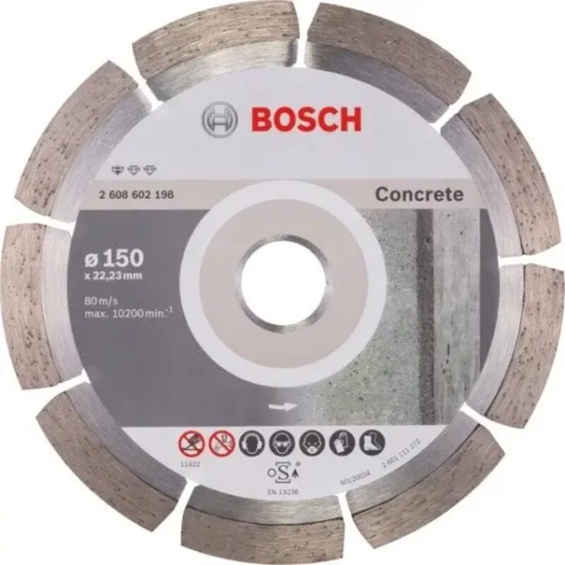 foto del prodotto bosch accessories 2608602200 standard for concrete 230 x 22,23 disco diamantato diametro 230 mm foro 22.23 mm calcest
