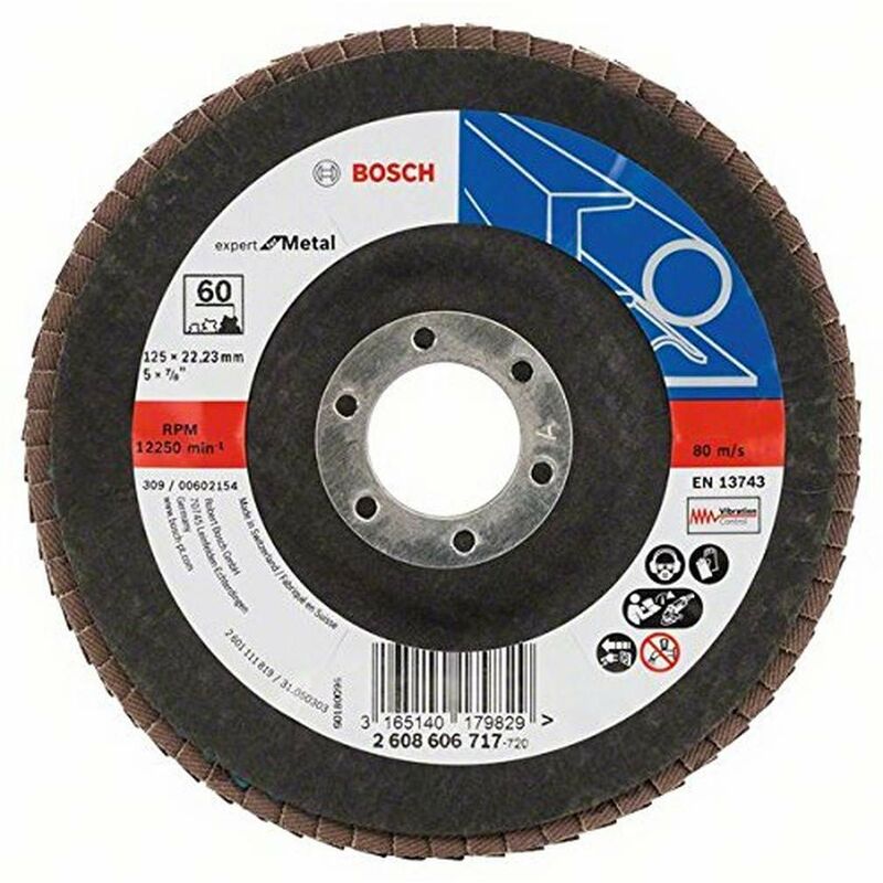 foto del prodotto bosch accessories 2608606717 disco lamellare, diametro 125 mm, foro 22,23 60 giri min, 1 pz