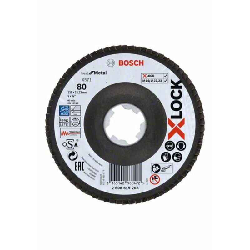 foto del prodotto bosch accessories 2608619203 disco a lamelle diametro 125 mm foro 22.23 mm legno, legno tenero, legno duro, metallo,