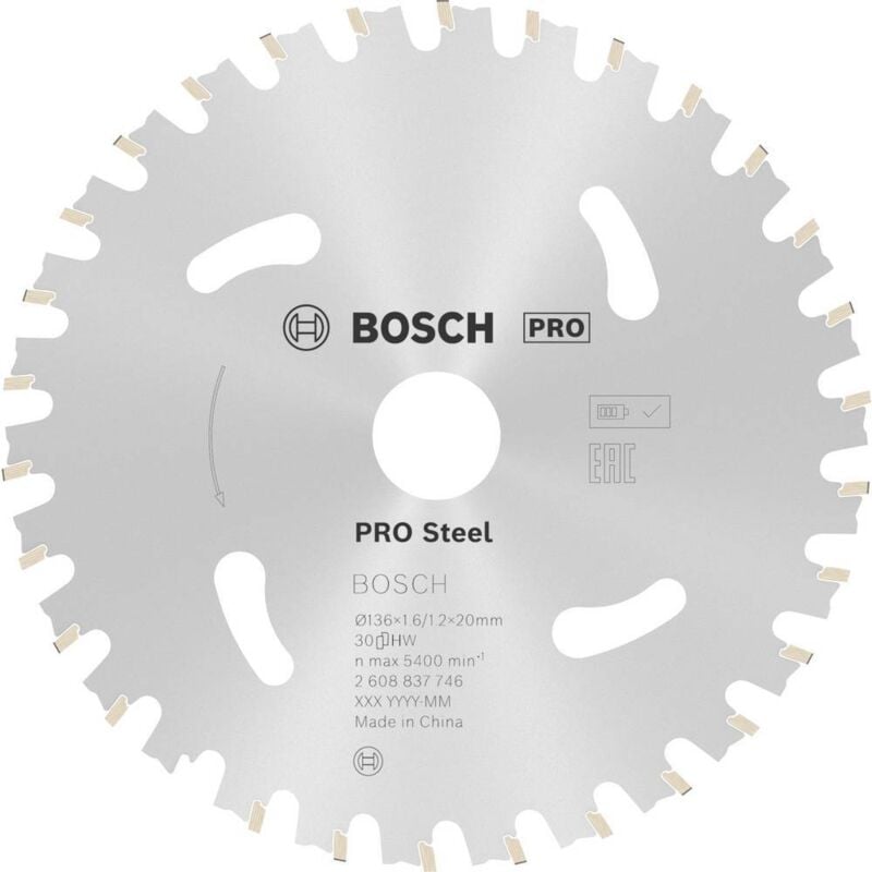 foto del prodotto bosch accessories 2608837746 lama circolare 136 x 20 mm numero di denti 30 1 pz.