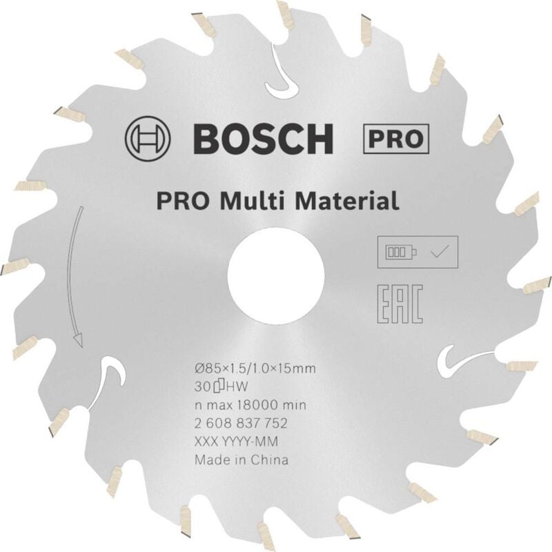 foto del prodotto bosch accessories 2608837752 lama circolare 85 x 15 mm numero di denti 30 1 pz.