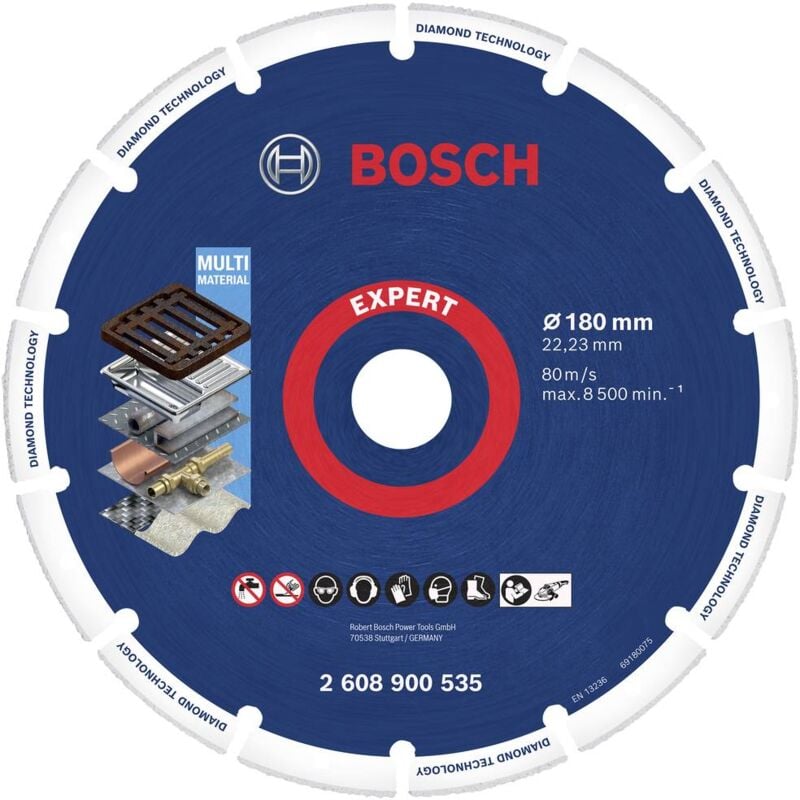 foto del prodotto bosch accessories 2608900535 m14 disco diamantato diametro 180 mm foro 22.23 mm 1 pz.