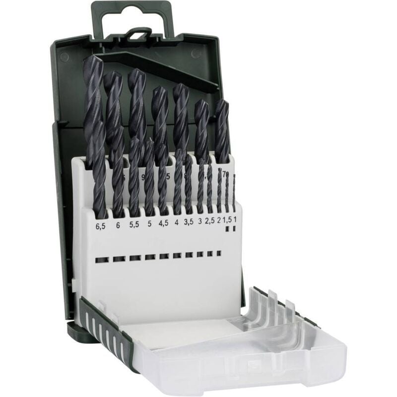 foto del prodotto bosch accessories 2609255131 hss kit punte a spirale da metallo 19 parti forgiato din 338 alberino cilindrico 1 kit