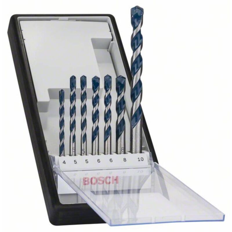 foto del prodotto bosch accessories cyl 5 2608588167 acciaio kit punte per calcestruzzo 7 parti 4 mm, 5 mm, 5 mm, 6 mm, 6 mm, 8 mm, 10 mm