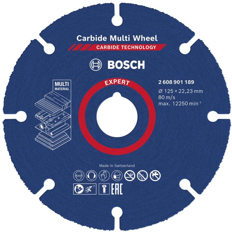 foto del prodotto bosch accessories expert carbide multi wheel 2608901189 disco di taglio dritto 125 mm 1 pz.