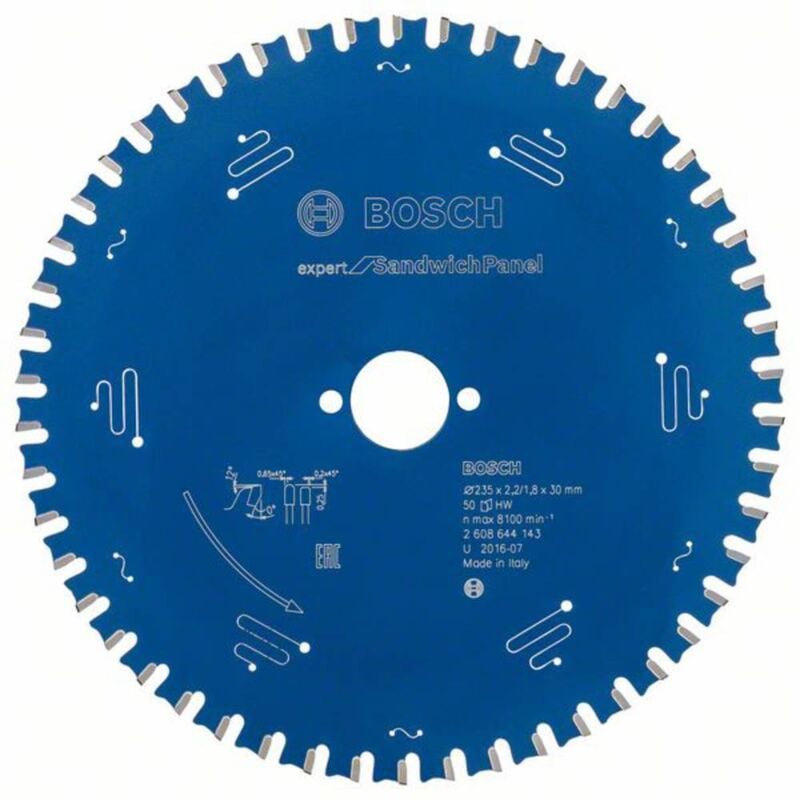 foto del prodotto bosch accessories expert for sandwich panel 2608644143 lama circolare 235 x 30 x 1.8 mm numero di denti 50 1 pz.