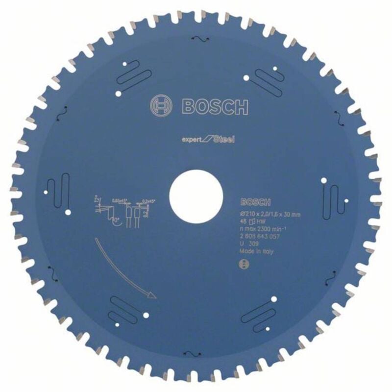 foto del prodotto bosch accessories expert for steel 2608643057 lama circolare 210 x 30 x 1.6 mm numero di denti 48 1 pz.