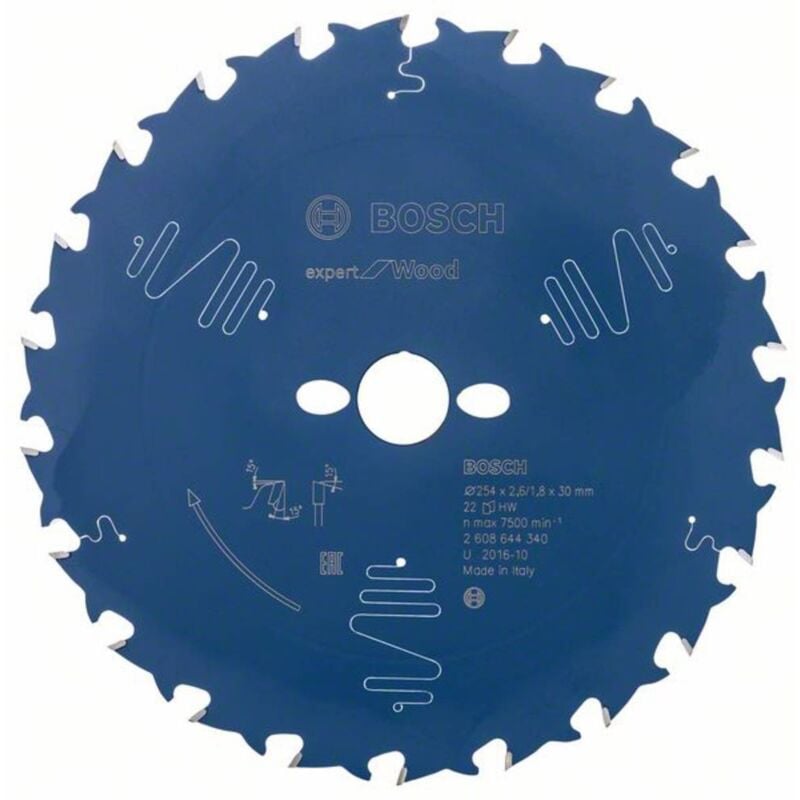 foto del prodotto bosch accessories expert for wood 2608644340 lama circolare 254 x 30 x 1.8 mm numero di denti 22 1 pz.