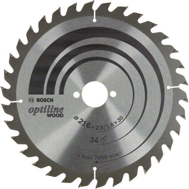 foto del prodotto bosch accessories optiline 2608838409 lama circolare 216 x 30 x 1.6 mm numero di denti 34 1 pz.