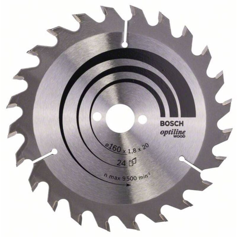 foto del prodotto bosch accessories optiline wood 2608641171 lama circolare in metallo duro 160 x 20 x 1.8 mm numero di denti 24 1 pz.