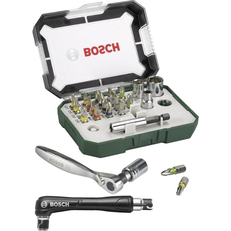 foto del prodotto bosch accessories promoline 2607017392 kit inserti 27 parti taglio, croce pozidriv, croce phillips, brugola interna, es