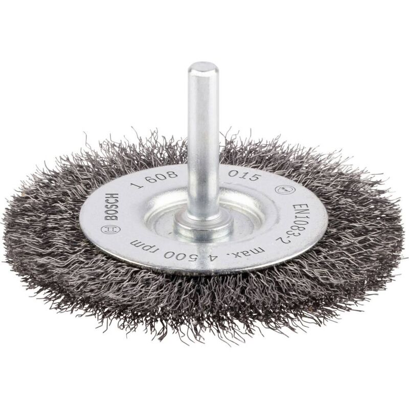 foto del prodotto bosch accessories spazzola a disco, 75 mm, 0,2 mm, 4500 u min, 10 mm gambo 6 mm 1608622015 1 pz.