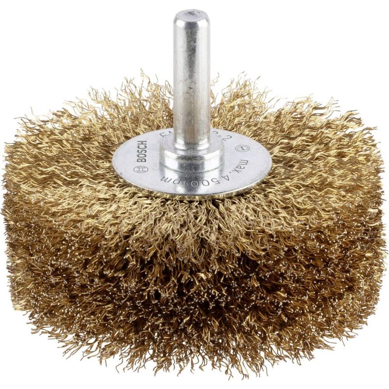 foto del prodotto bosch accessories spazzola a disco, filo di ottone 80 mm, 0,2 mm, 35 mm gambo 6 mm 2608622130 1 pz.