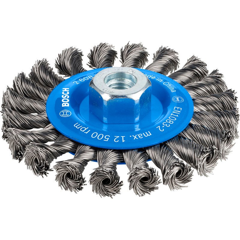 foto del prodotto bosch accessories spazzola a disco filo intrecciato 115 mm, 0,5 mm, 12 mm, m14 2608622059 1 pz.