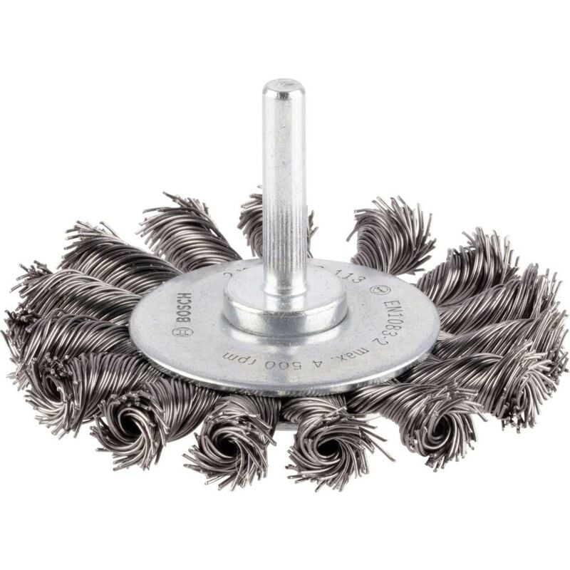 foto del prodotto bosch accessories spazzola a disco filo intrecciato 75 mm, 0,5 mm, 13 mm gambo 6 mm 2608622113 1 pz.