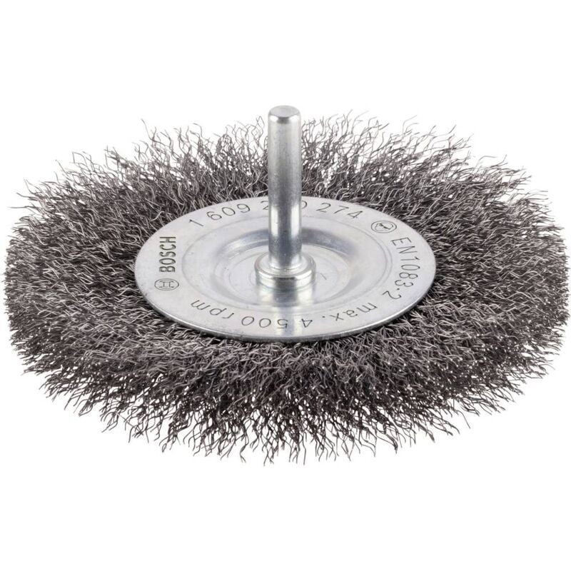 foto del prodotto bosch accessories spazzola a disco filo ondulato 100 mm, 0,2 mm, 10 mm gambo 6 mm 1609200274 1 pz.