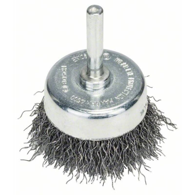 foto del prodotto bosch accessories spazzola a tazza filo ondulato 50 mm, 0,3 mm gambo 6 mm 2608622006 1 pz.