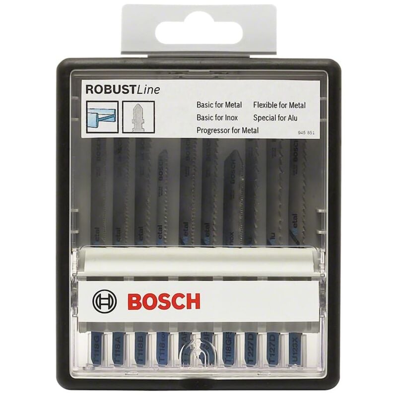 foto del prodotto bosch assortimento di 10 lame per seghetto alternativo robust line metal expert 2607010541