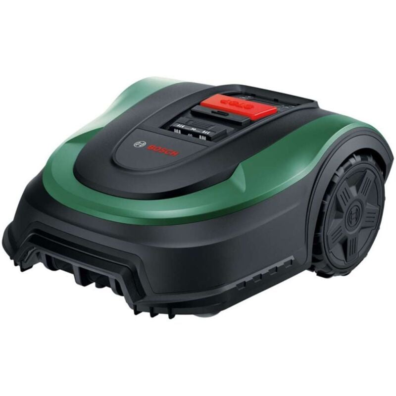 foto del prodotto bosch attrezzature da giardino robot tagliaerba a batteria 18v, stazione di ricarica 06008b0303