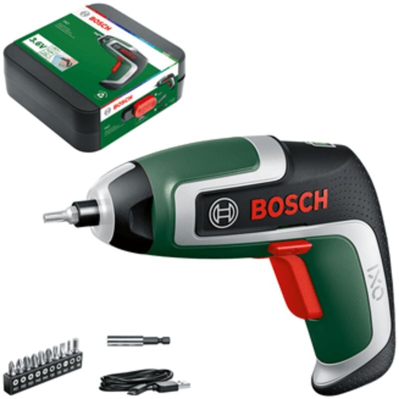 foto del prodotto bosch avvitatore a batteria ixo 7a generazione, 3,6 v, 2,0 ah, cavo micro usb, scatola di custodia 