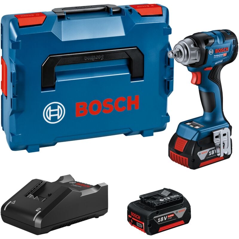 foto del prodotto bosch avvitatore a impulsi a batteria gds 18v 330 hc, 2x 5,0 ah caricabatterie in l boxx