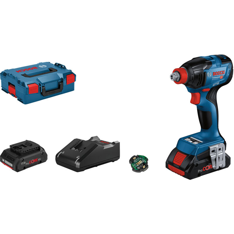 foto del prodotto bosch avvitatore a impulsi a batteria gdx 18v 210 c con 2x batteria procore caricatore in l boxx