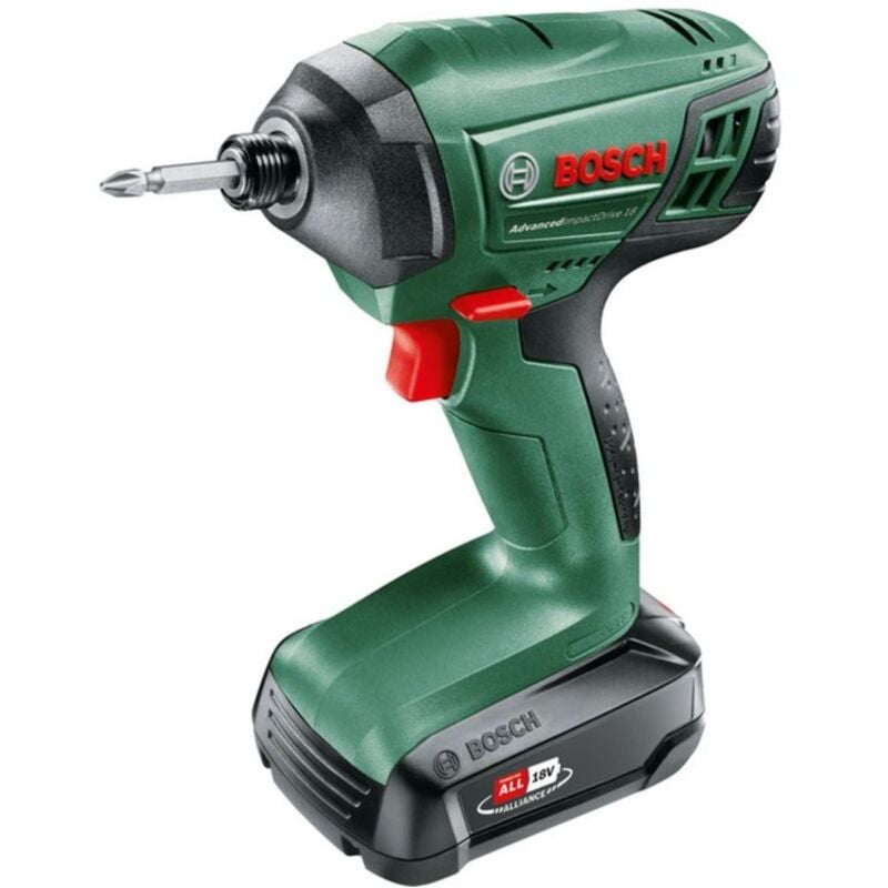 foto del prodotto bosch avvitatore ad impulsi a batteria advanced impactdrive 18 1 batteria 1,5 ah
