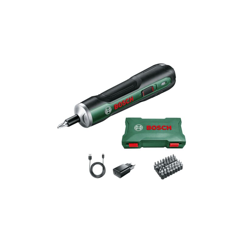 foto del prodotto bosch avvitatore push drive a batteria ricaricabile con valigetta e accessori