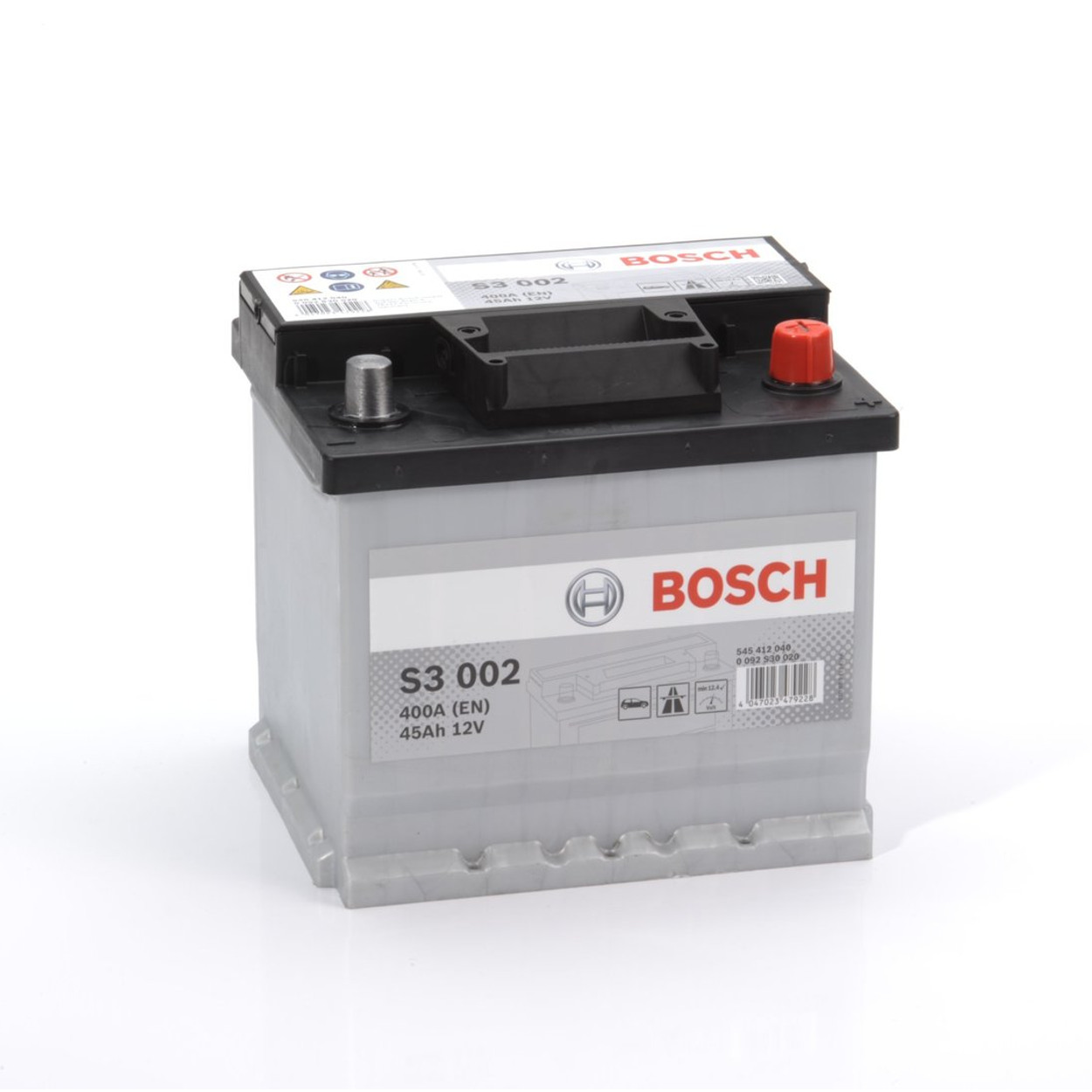 foto del prodotto bosch batteria per auto s3 45 ah 400 a polarità&nbsp; dx 0092s30020