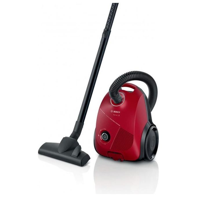 foto del prodotto bosch bgbs2rd1 aspirapolvere con sacco serie 2 spazzola tappeti-pavimenti rosso