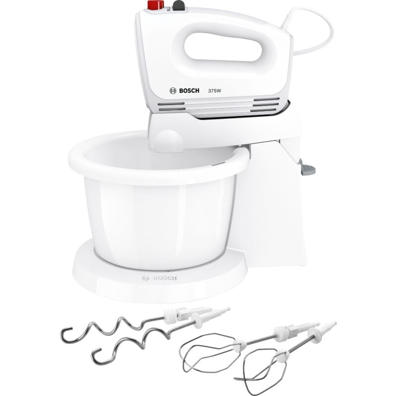 foto del prodotto bosch clevermixx mfq2600w frullatore 375 w bianco rosso