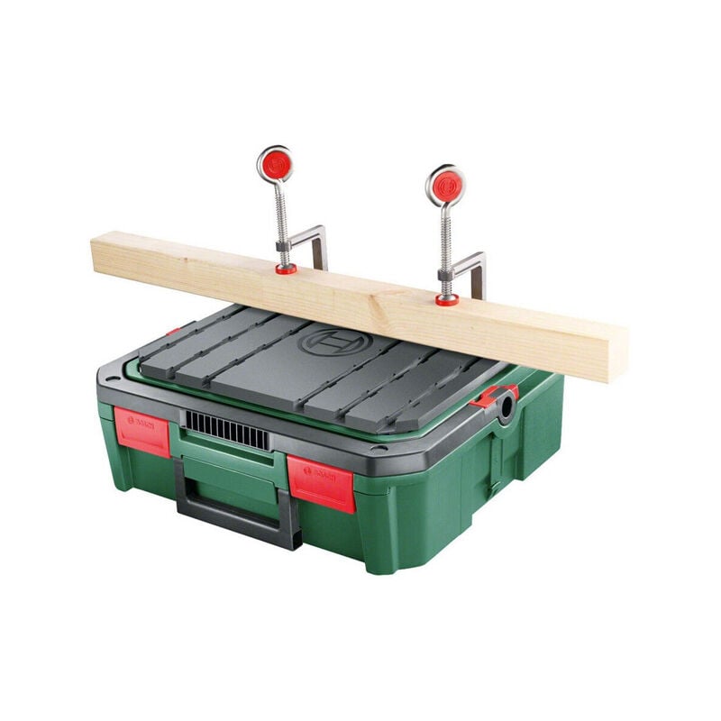 foto del prodotto bosch de systembox con banco da lavorode integrato misura s, accessori perde seghetti alternativi pst 700, in scatola 