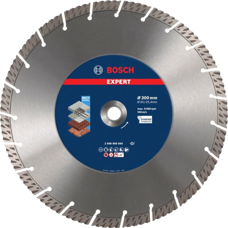 foto del prodotto bosch dischi diamantati expert multimaterial, 300 x 20 25,40 x 3 x 15 mm