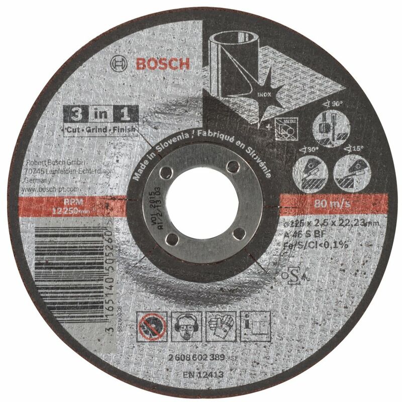 foto del prodotto bosch disco 3en1 cortar,desb.,pulir 125x2,5mm