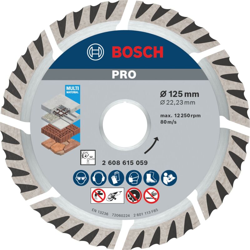 foto del prodotto bosch - disco diamantato standard per universal 125 x 22,23 (confezione da 10) 125x22,23x2x10mm